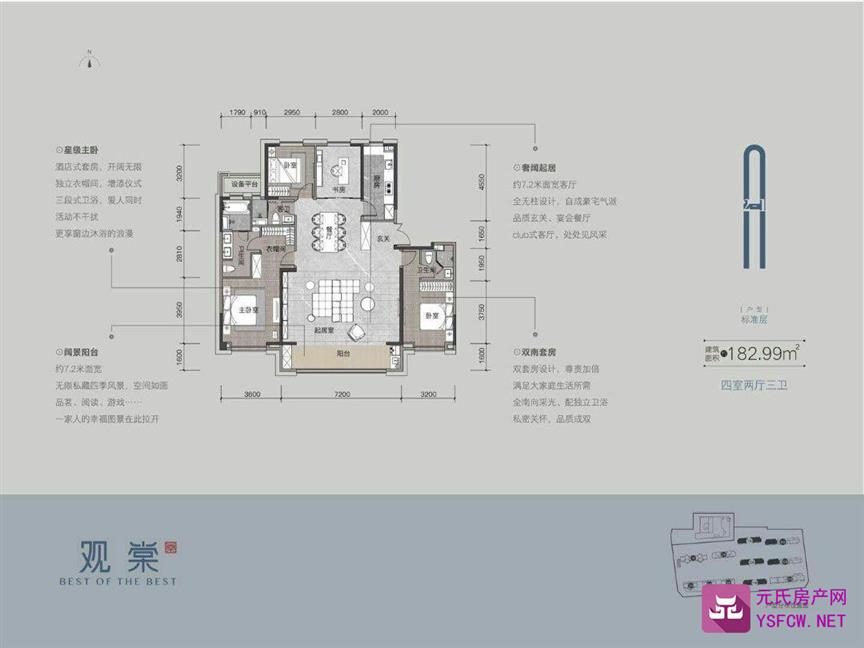 利航观棠府--建面 183.00㎡;