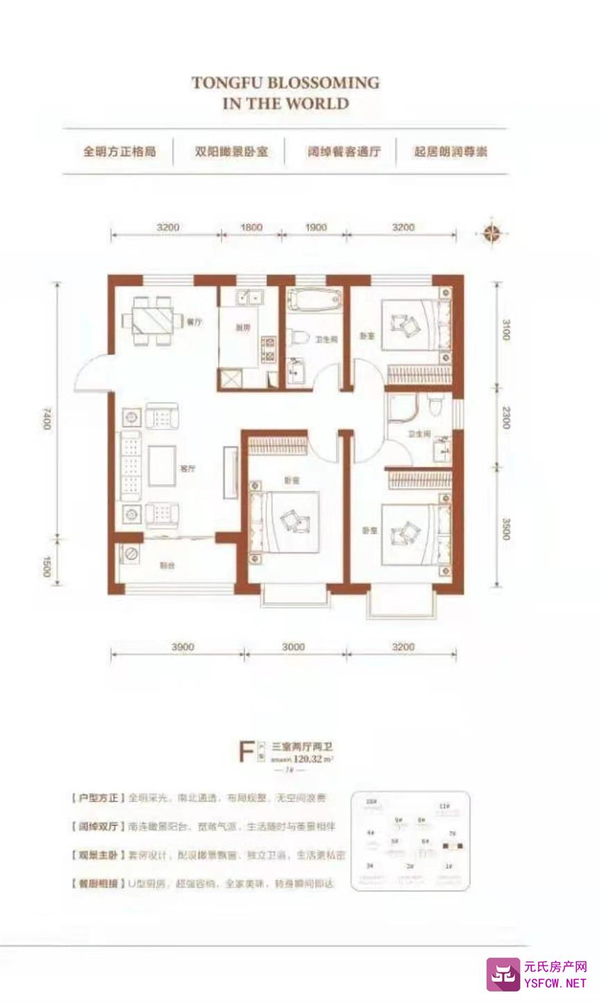 同福城--建面 120.32㎡;