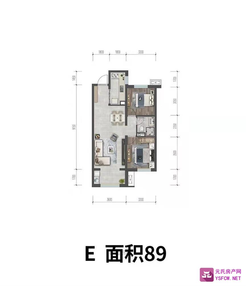 保利阅云台--建面 89.00㎡;