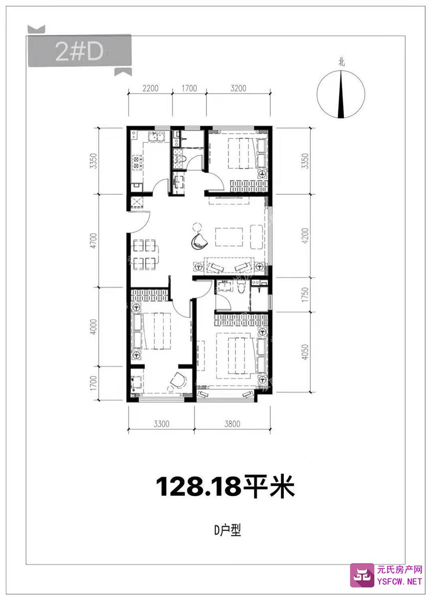 融创财富壹号--建面 128.18㎡;