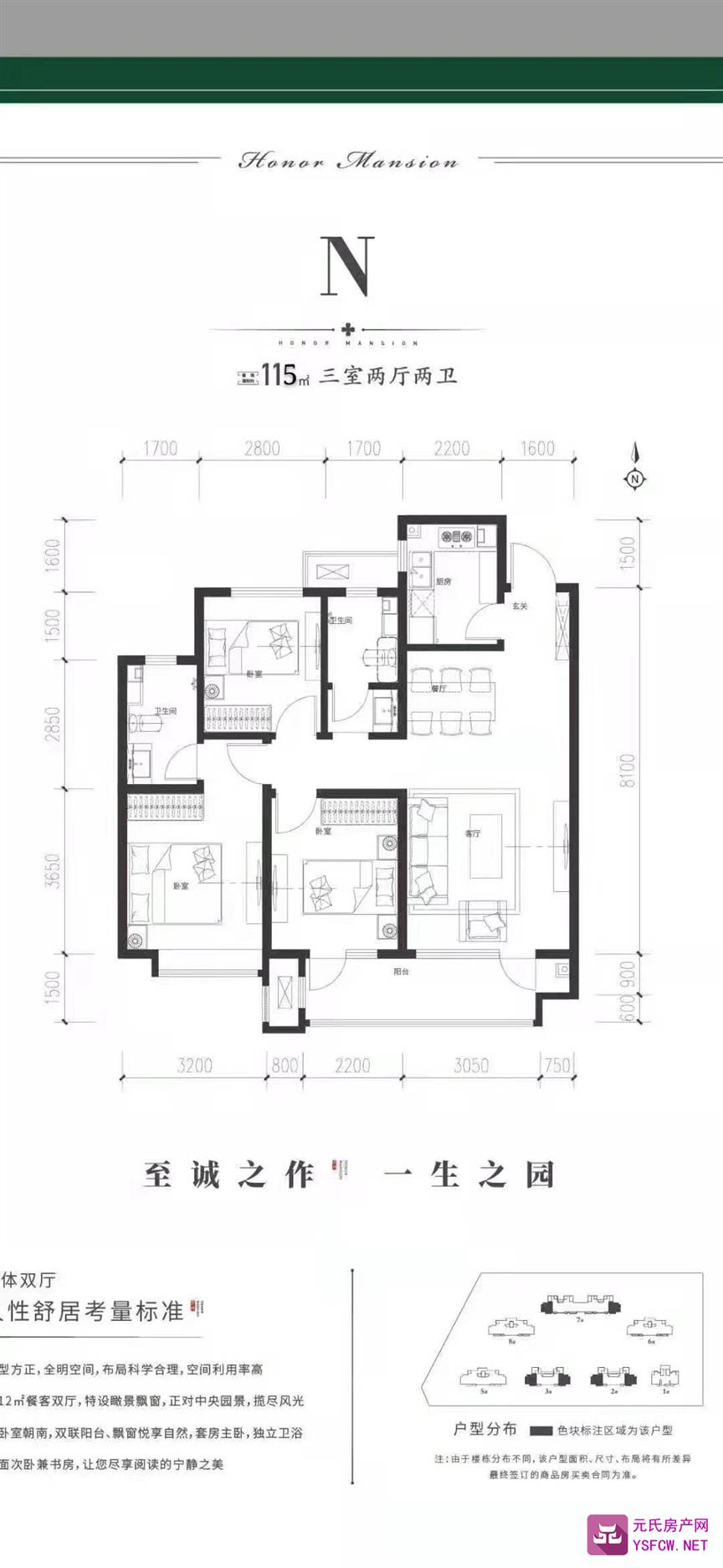 绿城诚园--建面 115.00㎡;