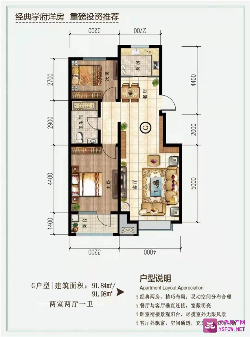 四方怡园--建面 91.84㎡;