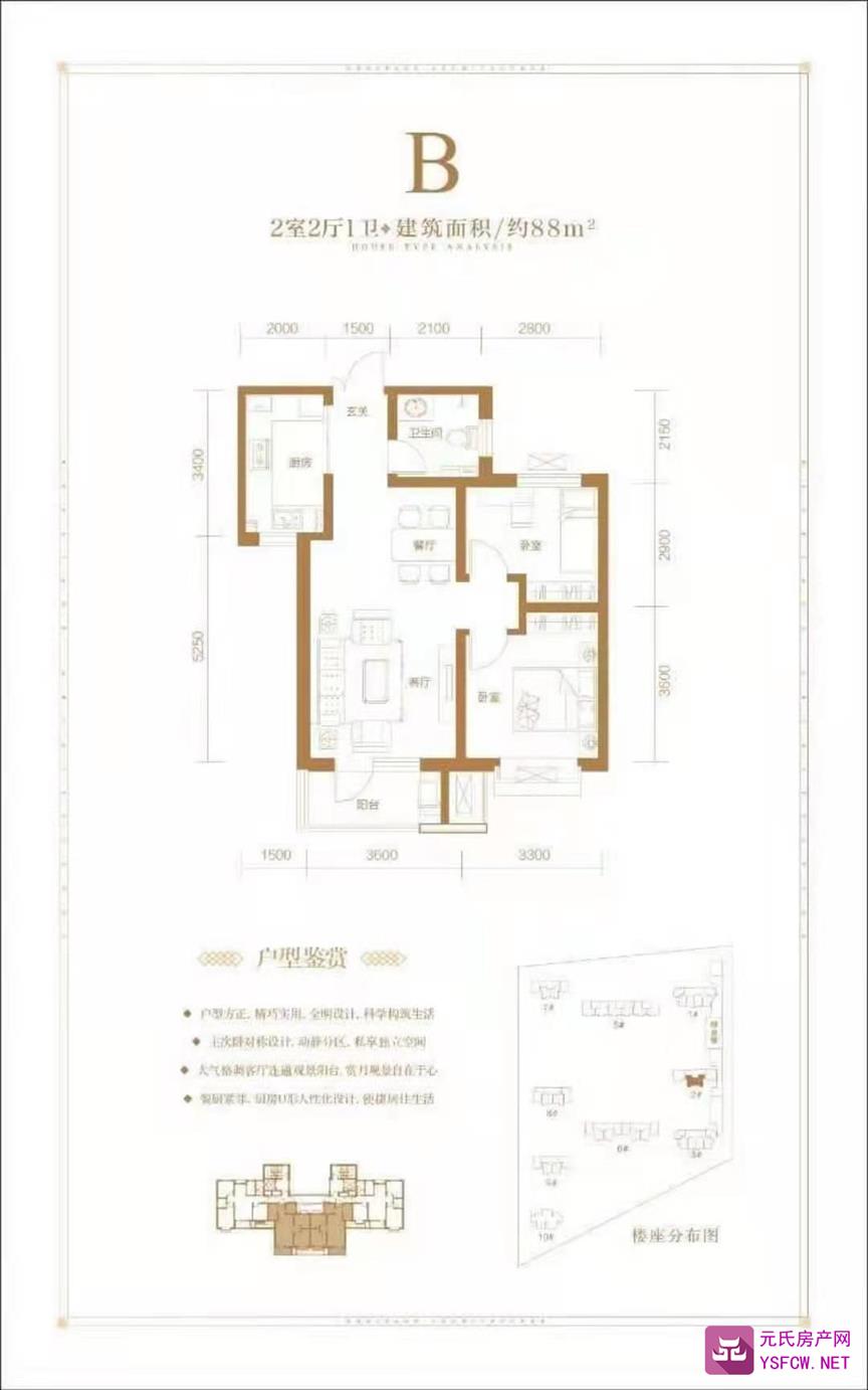 昌泰玖筑翰府--建面 88.00㎡;