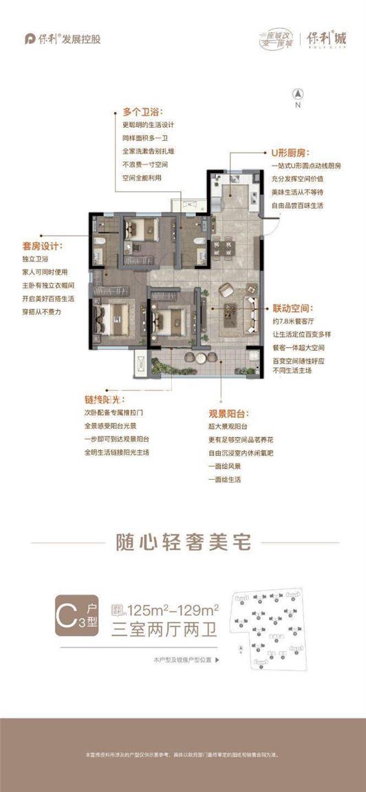 保利城5期--建面 125.00㎡;