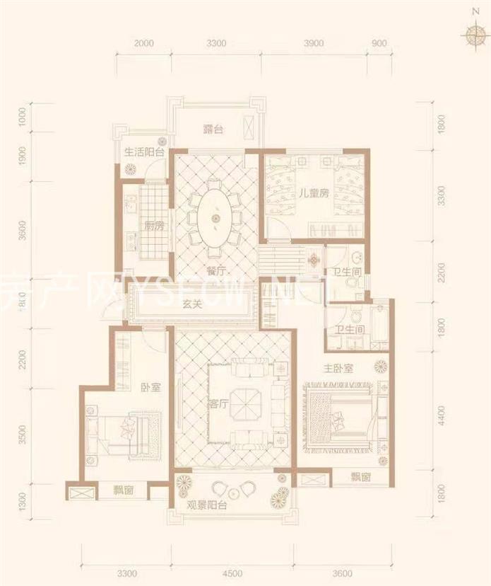 国赫金悦府--建面 140.00㎡;