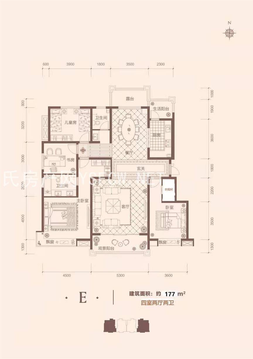 国赫金悦府--建面 170.00㎡;