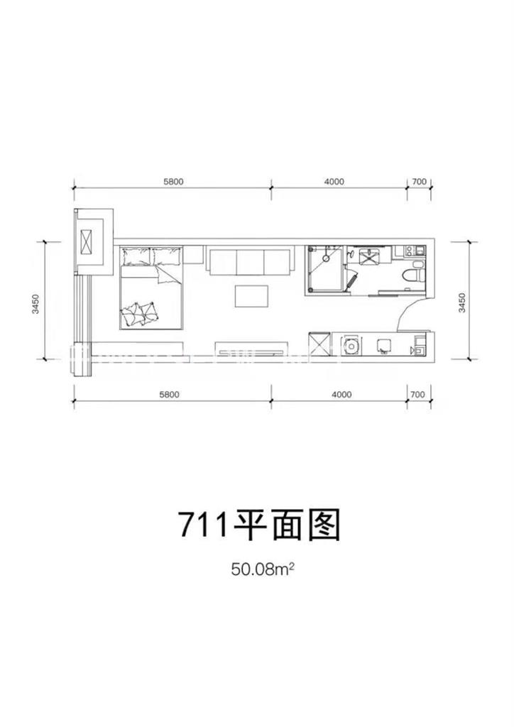 东胜华彩城--建面 50.00㎡;