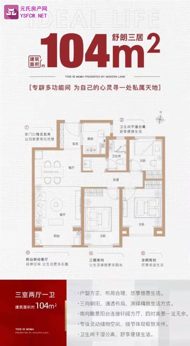 当代府 --建面 104.00㎡;